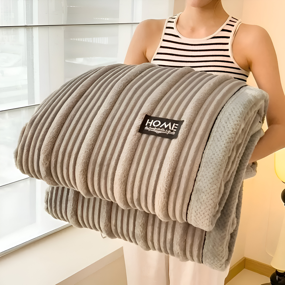 ArtisStriped Plaid - Langlebige, Warme und Stilvolle Vintage Knit Fleecedecke
