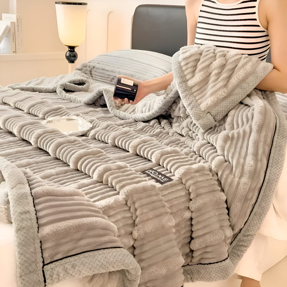 ArtisStriped Plaid - Langlebige, Warme und Stilvolle Vintage Knit Fleecedecke