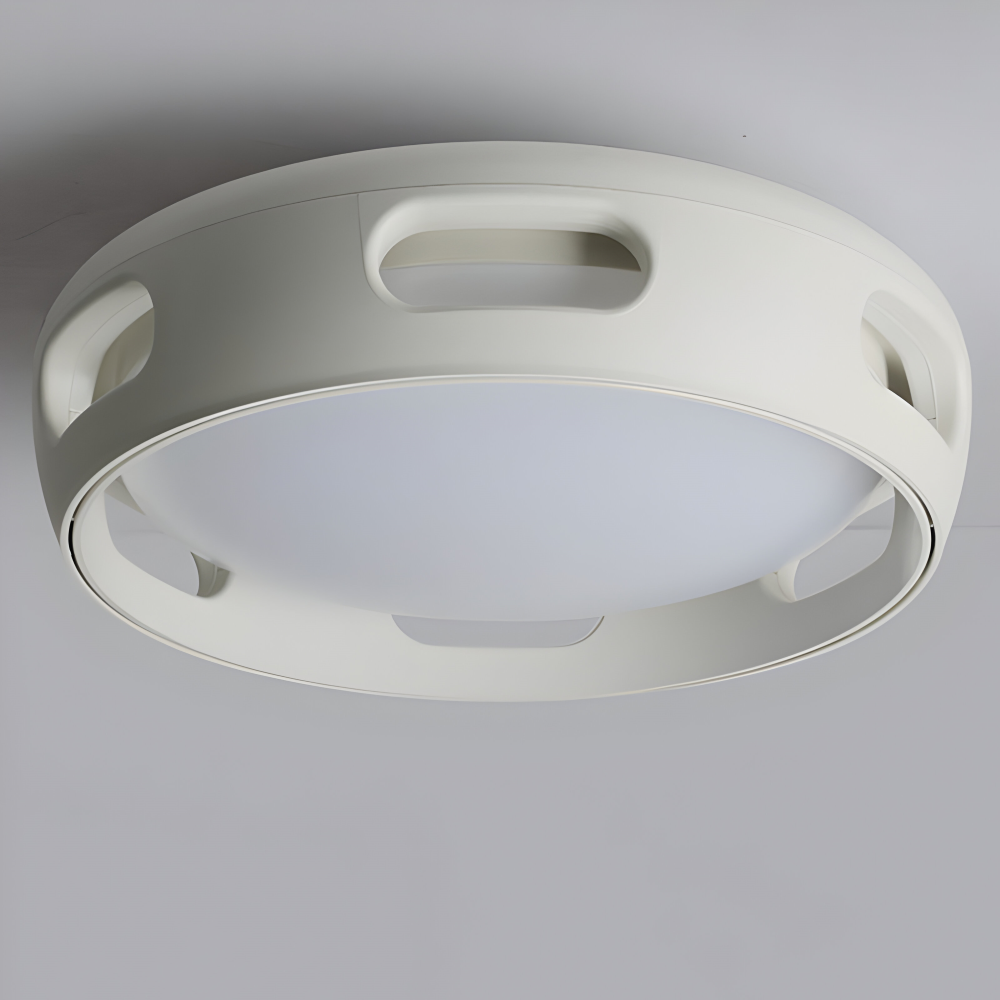 Künstlerische Runde Bladeless Acryl LED Deckenventilator Lichtanlage - Nordic Style Deckenlicht, Semi-Flush Mount Design