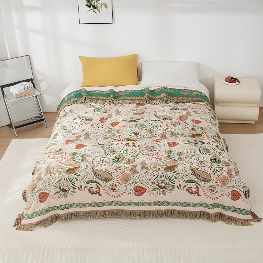 Aurelia Wendedecke | Atmungsaktive Baumwolle, Wendbar im Boho-Stil 2