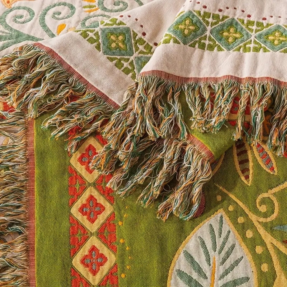 Aurelia Wendedecke | Atmungsaktive Baumwolle, Wendbar im Boho-Stil 5