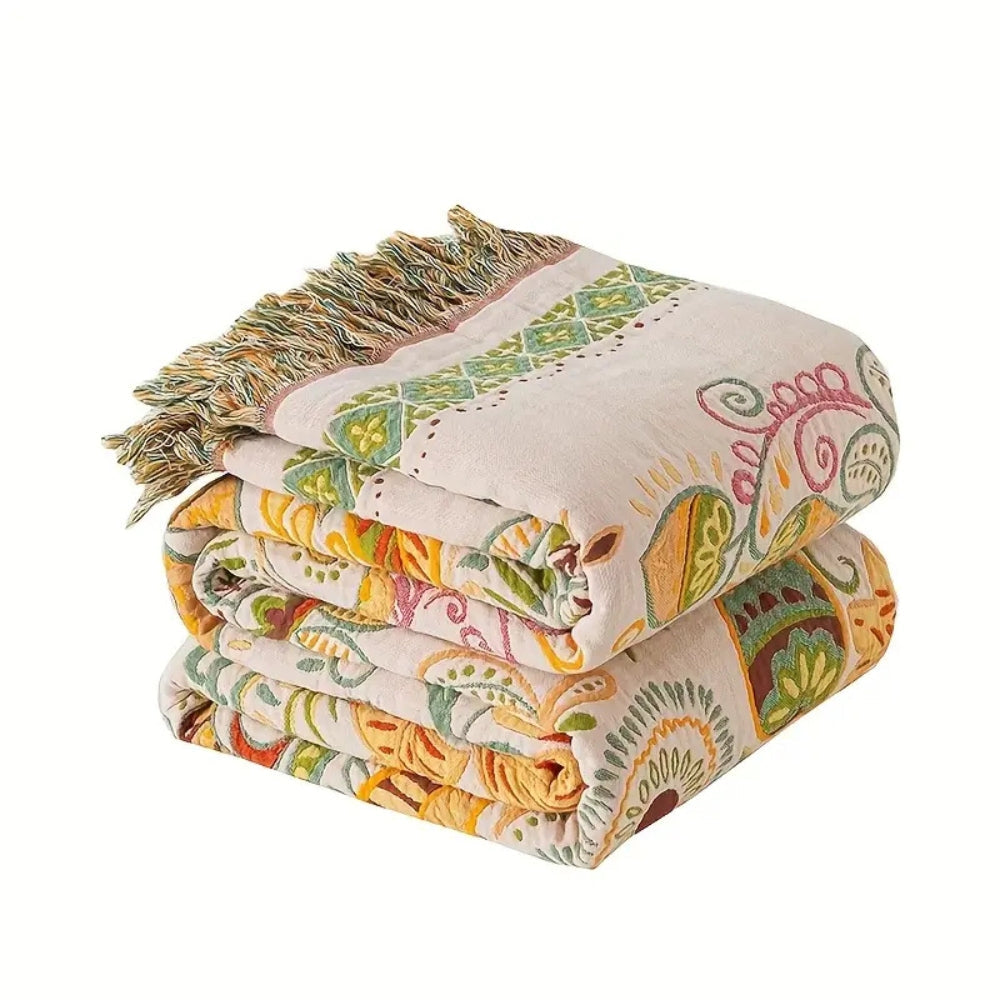 Aurelia Wendedecke | Atmungsaktive Baumwolle, Wendbar im Boho-Stil 6