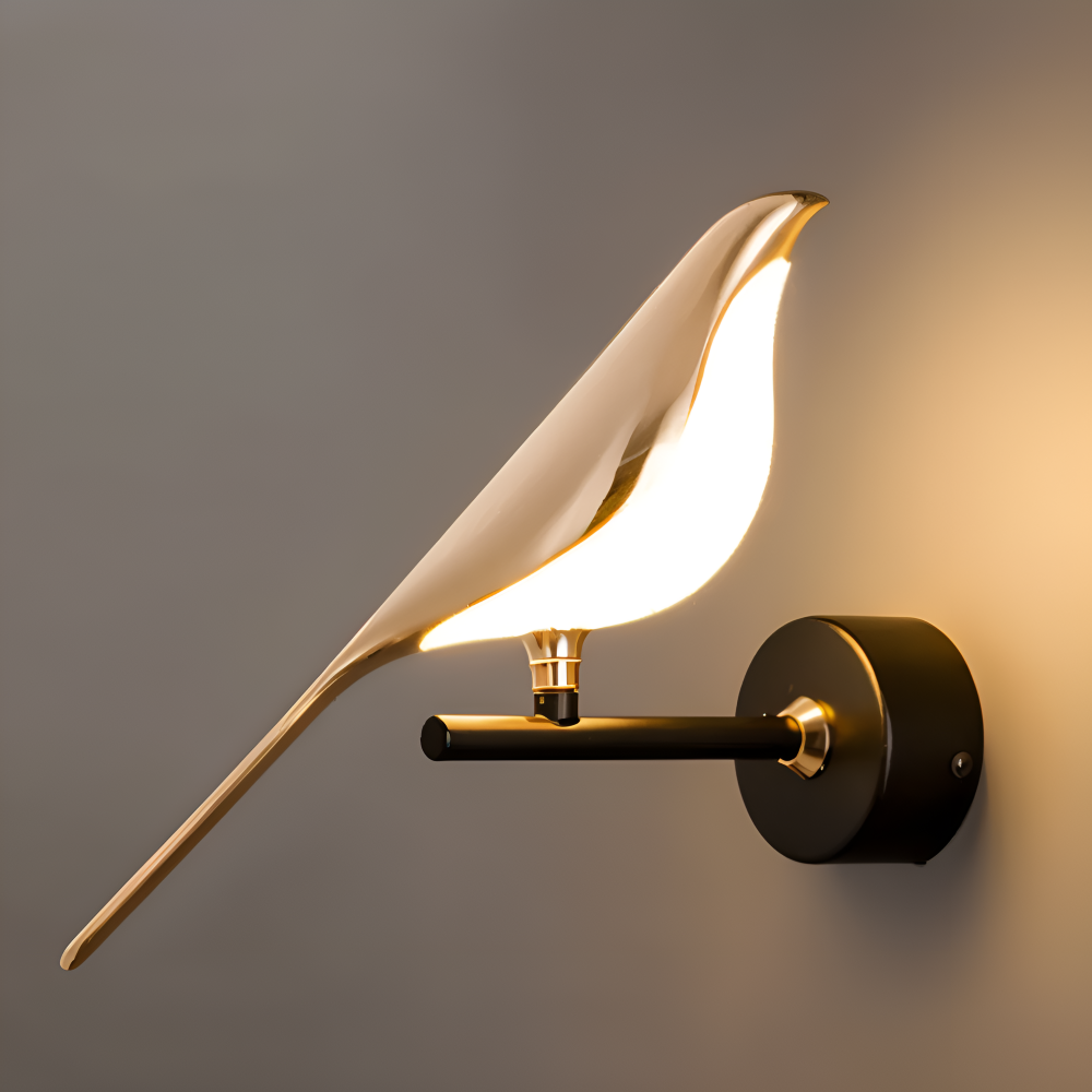 Aves Glow - Goldener Vogel Drehbare Wandleuchte - Dekorative Wandleuchte LED