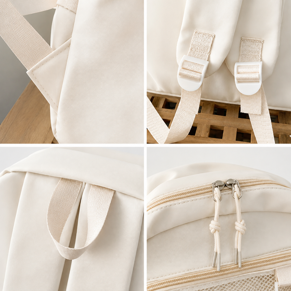 Transparenter Kawaii-Rucksack mit Pin-Display – Großer Schulrucksack im japanischen Stil für Schule, Uni & Alltag