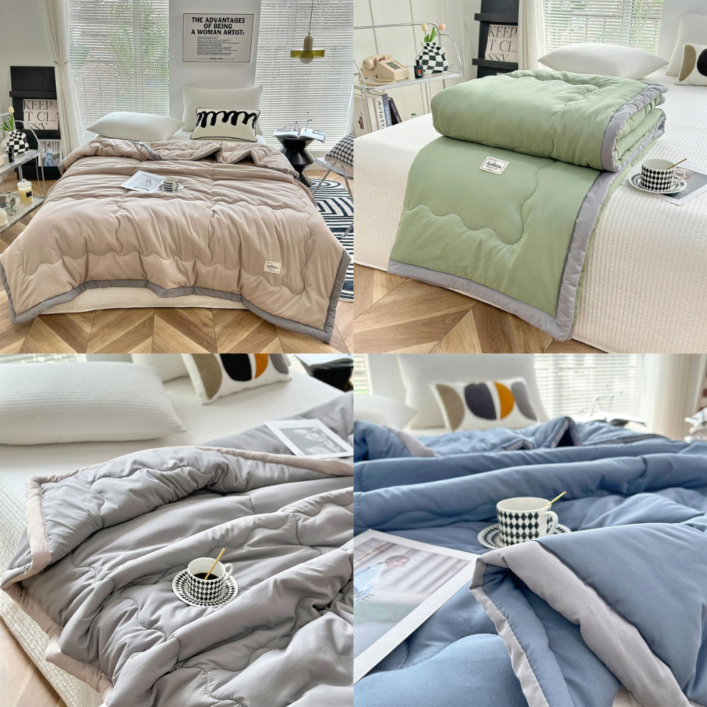 Kühlende Sommerdecke – Leichte atmungsaktive Bettdecke für Schlafzimmer, Sofa & Wohnheim