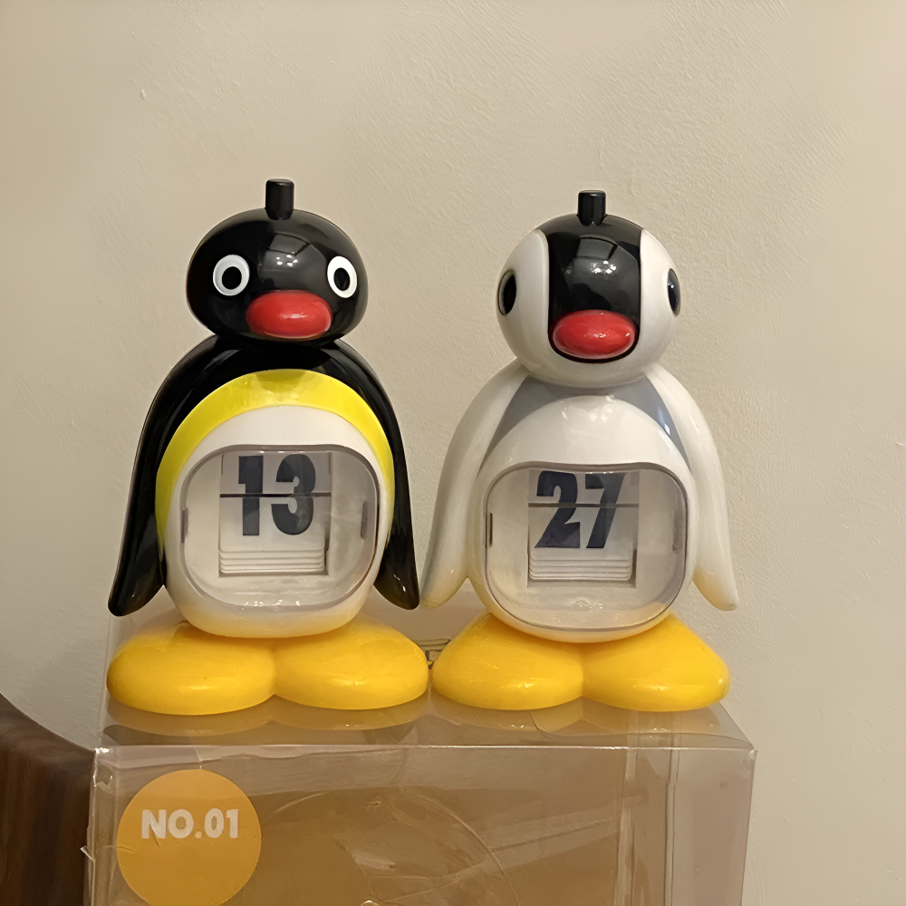 B/W Hue Penguin Kalender - Charmante Tischdekoration und Funktioneller Date Tracker