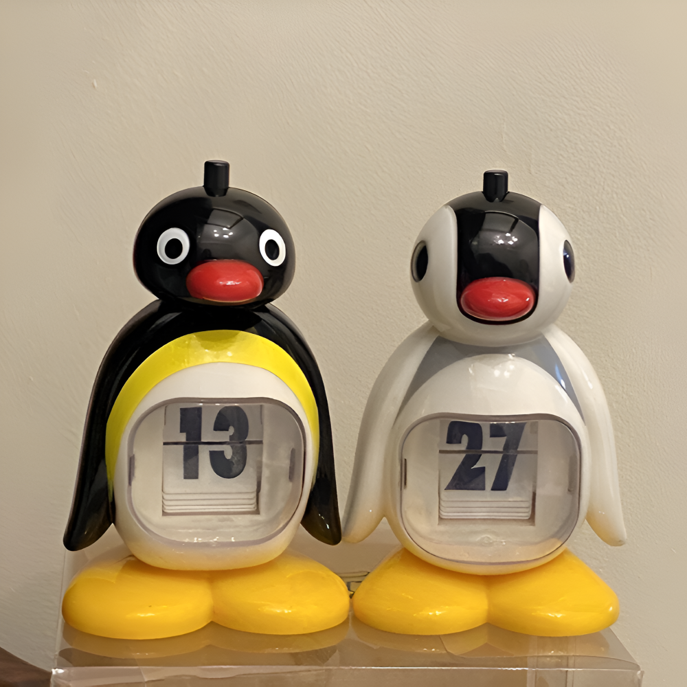 B/W Hue Penguin Kalender - Charmante Tischdekoration und Funktioneller Date Tracker