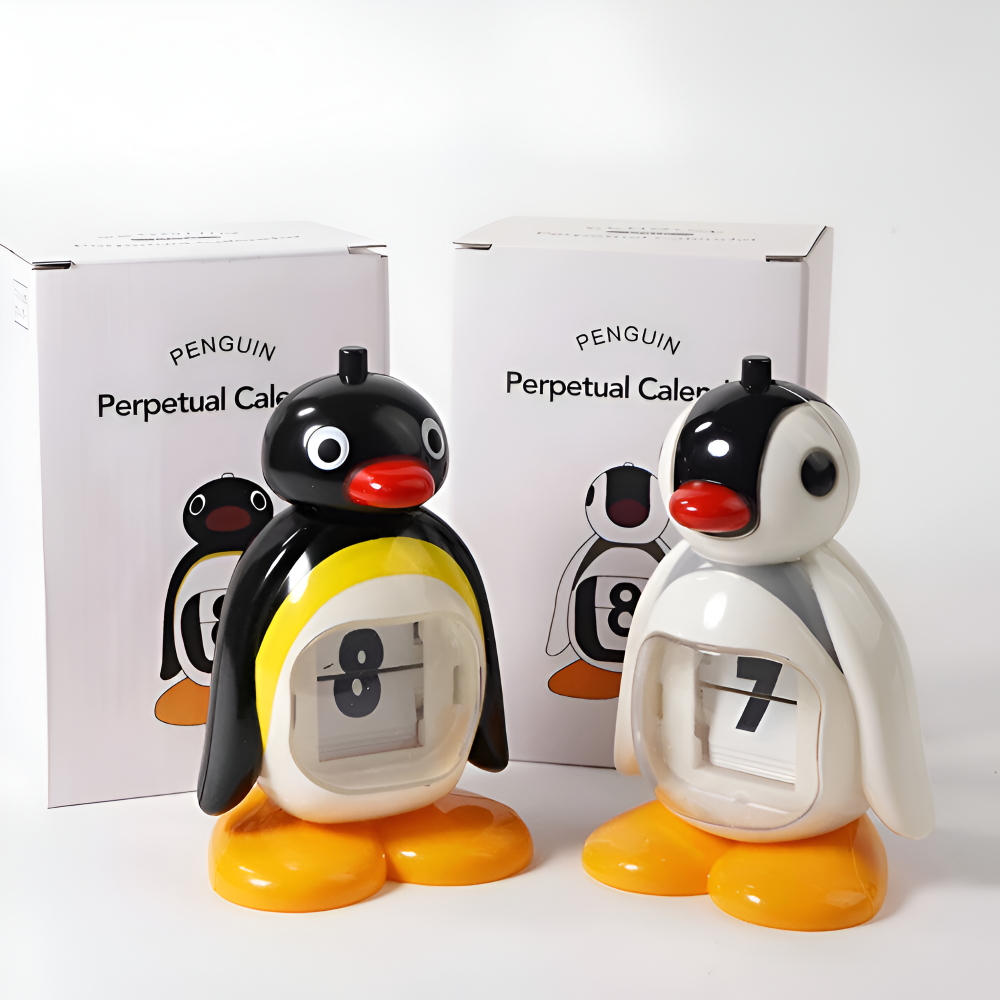 B/W Hue Penguin Kalender - Charmante Tischdekoration und Funktioneller Date Tracker