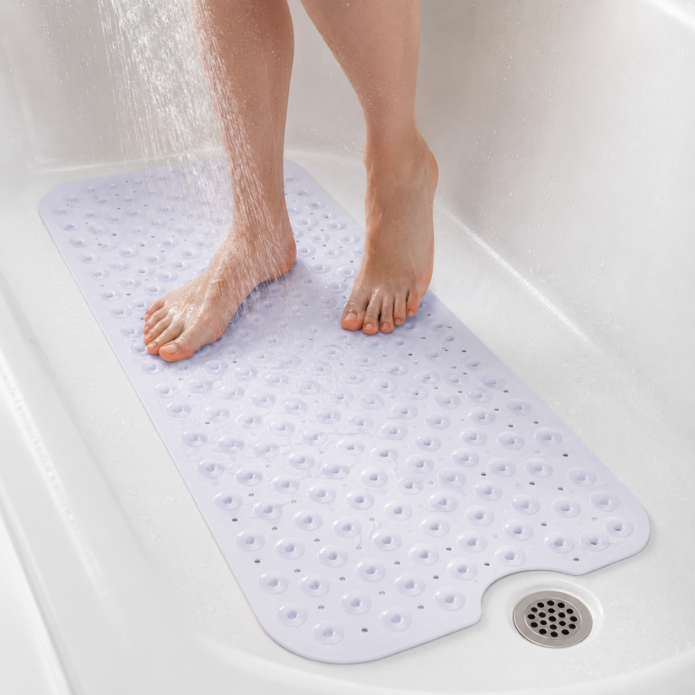 Badewannenmatte Rutschfest – Anti-Rutsch Badematte mit Saugnäpfen für Badewanne & Dusche