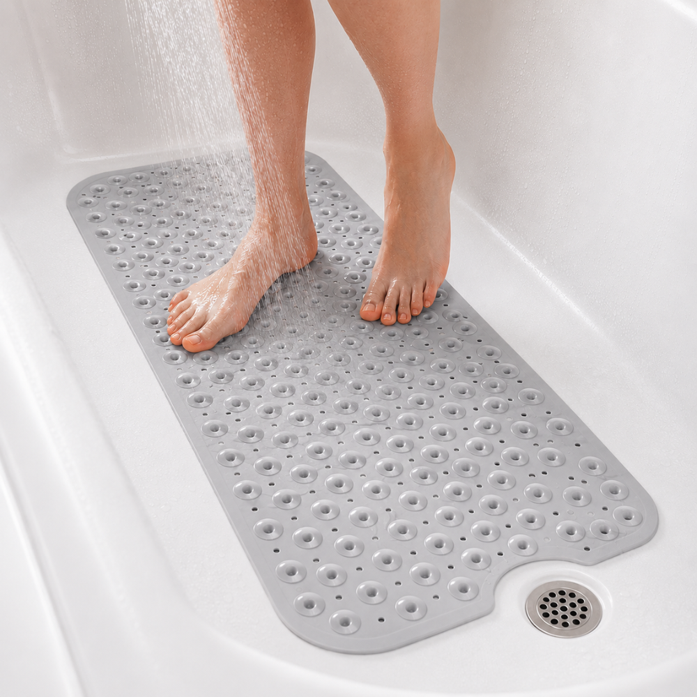 Badewannenmatte Rutschfest – Anti-Rutsch Badematte mit Saugnäpfen für Badewanne & Dusche