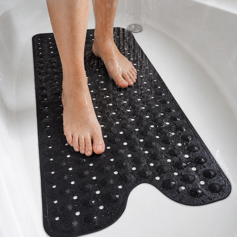Badewannenmatte Rutschfest – Anti-Rutsch Badematte mit Saugnäpfen für Badewanne & Dusche