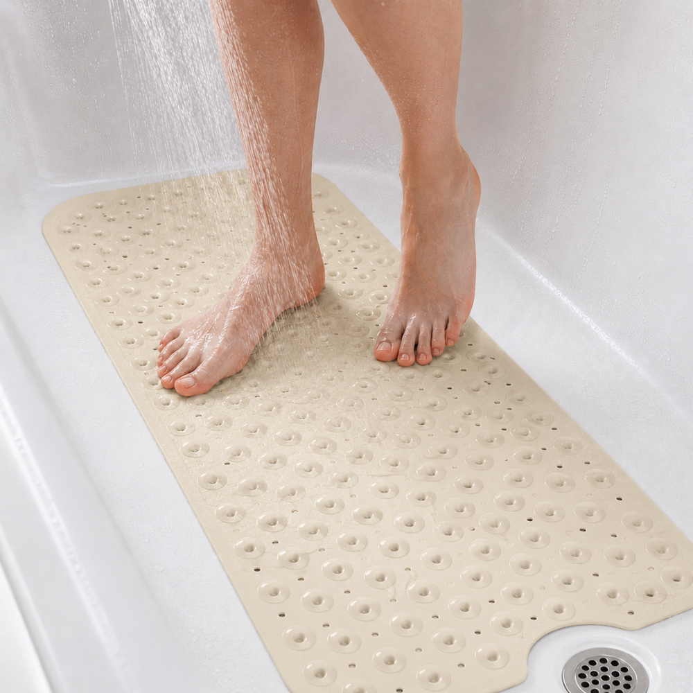 Badewannenmatte Rutschfest – Anti-Rutsch Badematte mit Saugnäpfen für Badewanne & Dusche
