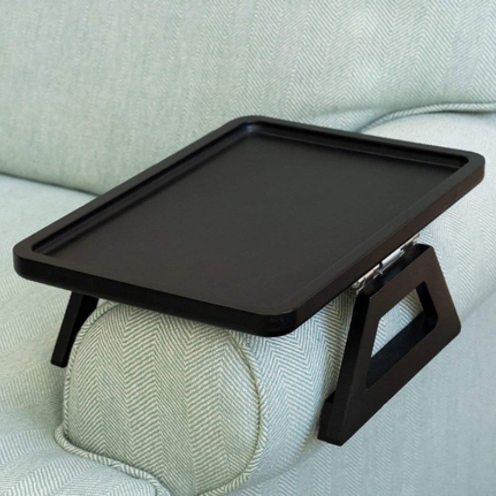Bamboo Armrest Table Tray | Adjustable Clip-On Design, Eco-Friendly Bamboo 0