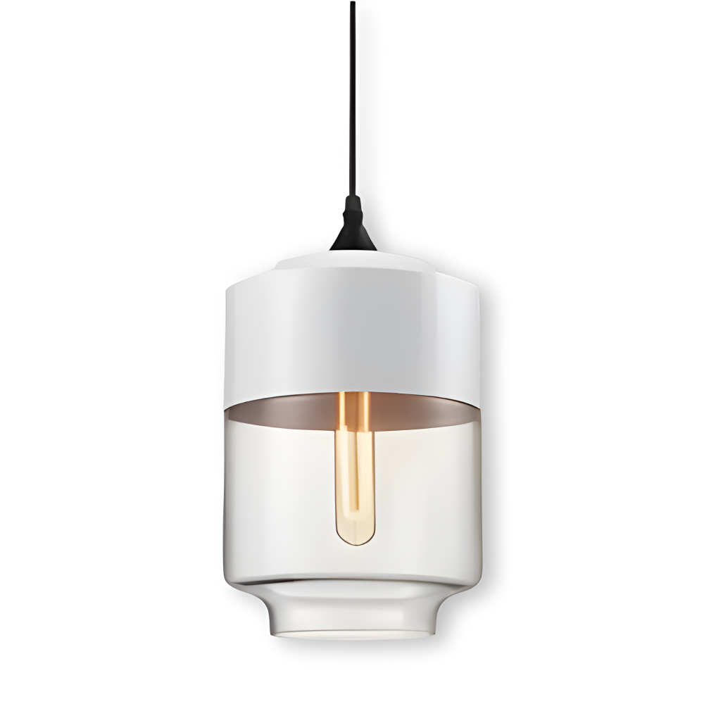 Schwarz/Weiß Glas Deckenleuchten -  Zeitgenössische Pendelleuchte für Stilvolle Wohnkultur