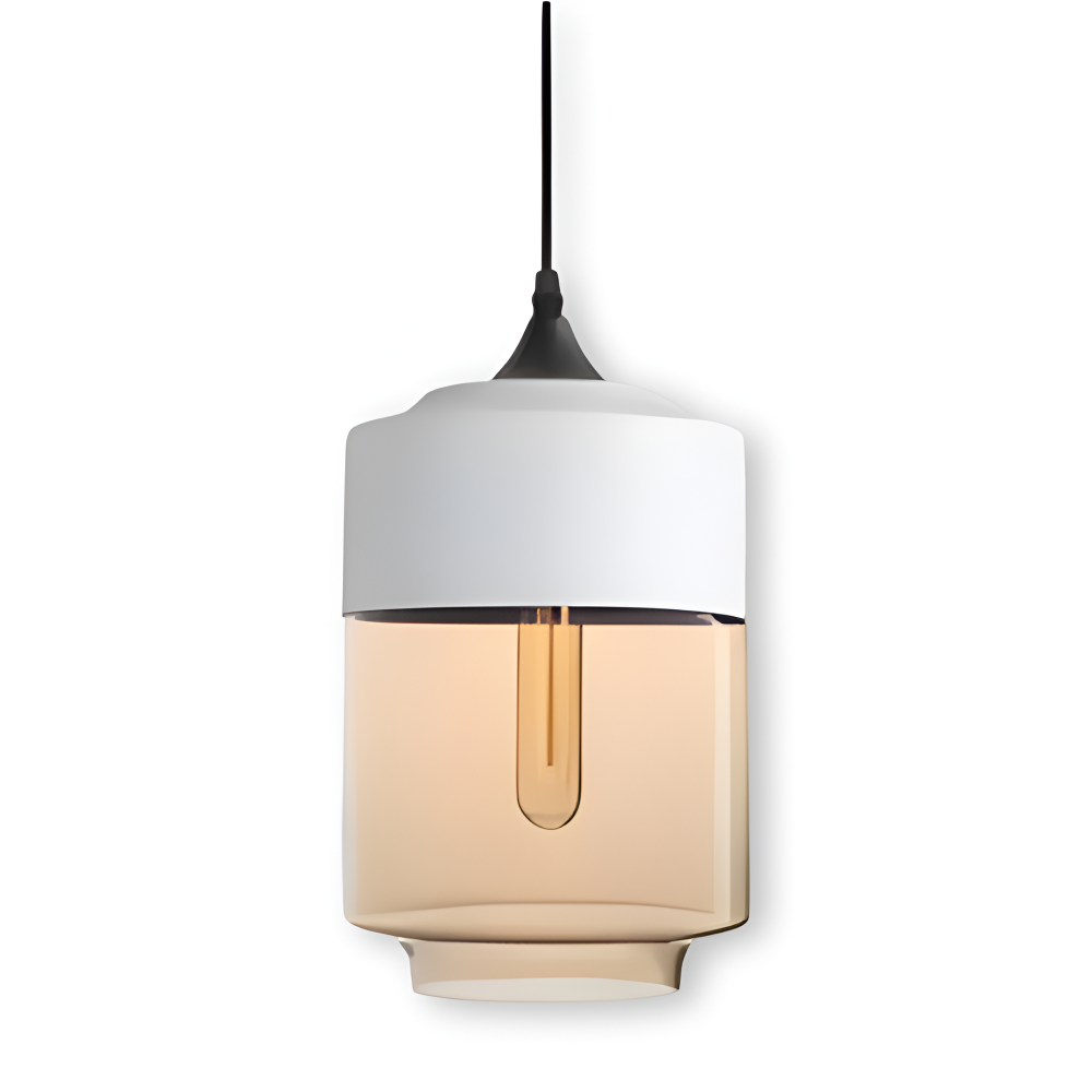 Schwarz/Weiß Glas Deckenleuchten -  Zeitgenössische Pendelleuchte für Stilvolle Wohnkultur