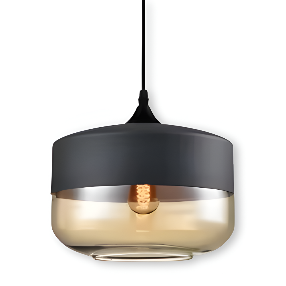 Schwarz/Weiß Glas Deckenleuchten -  Zeitgenössische Pendelleuchte für Stilvolle Wohnkultur