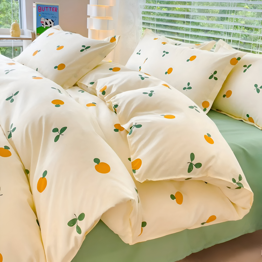 Blumelux - Atmungsaktive, Farbenfrohe, Geometrische Floral Bettwäsche