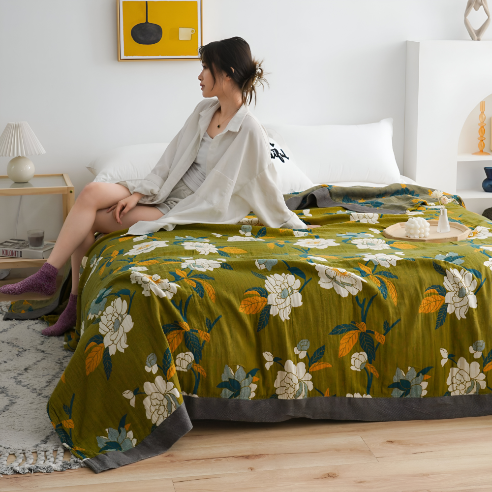 Bohem Plaid - Kunstvolle Geometrische Baumwoll Fleecedecke