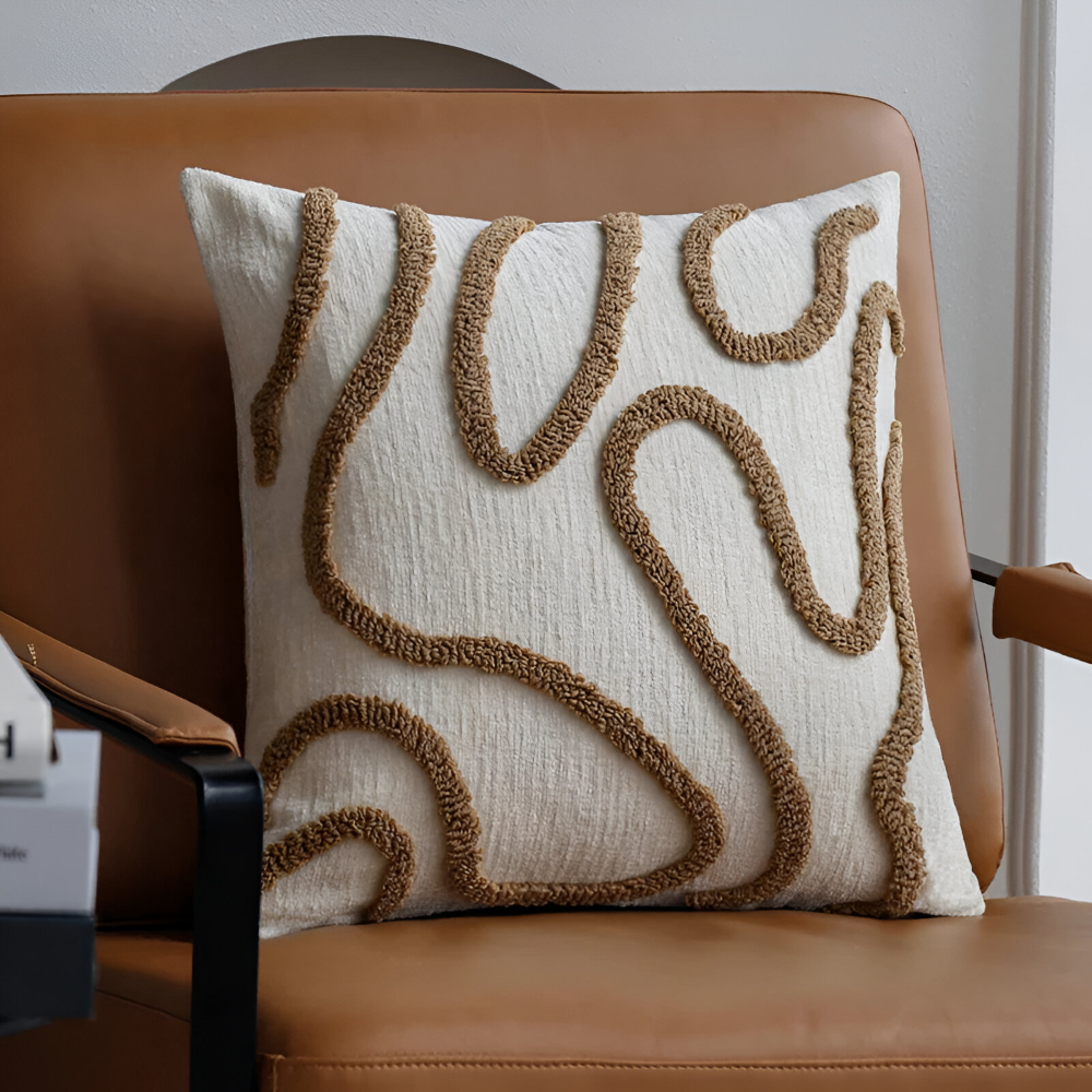 Bohemian Chenille Kissenbezug mit weichen Geometrischen Mustern für Sofa und Wohnzimmerdekoration