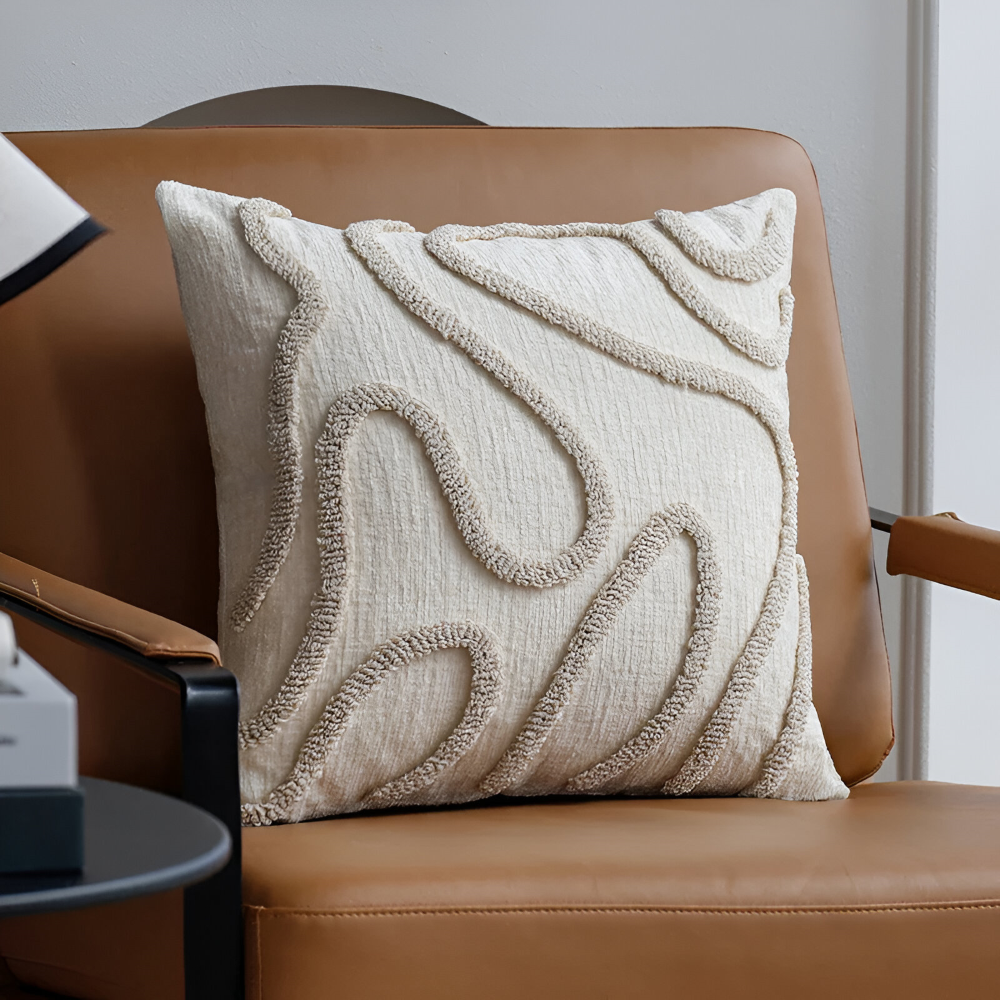 Bohemian Chenille Kissenbezug mit weichen Geometrischen Mustern für Sofa und Wohnzimmerdekoration