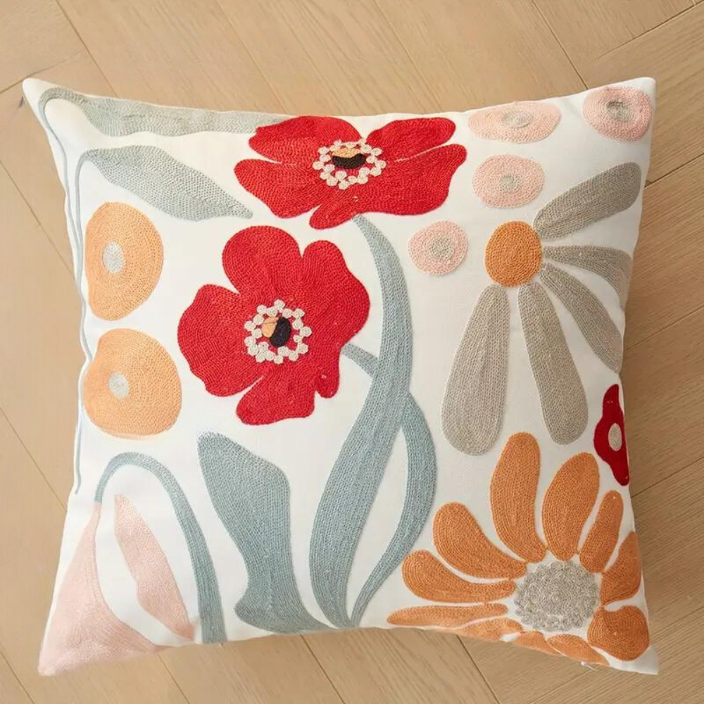 Botanical Kissenbezug - Weiche Mikrofaser Baumwolle in Gelb für Sofas und Sessel 3