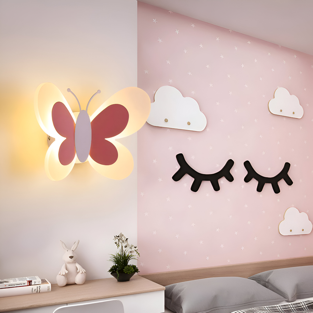 BrilliButterfly Wandleuchte - Charmante Acryl Schmetterling Wandleuchte - Bunte Wandleuchten LED Indoor