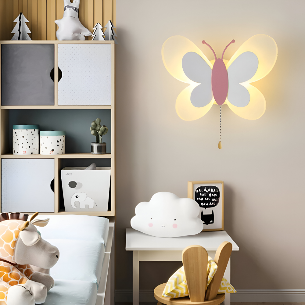 BrilliButterfly Wandleuchte - Charmante Acryl Schmetterling Wandleuchte - Bunte Wandleuchten LED Indoor