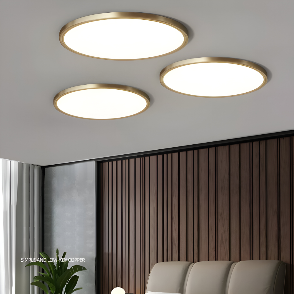 BronzeHalo Deckenleuchte - Ultradünne Minimalistische Runde LED Deckenleuchte