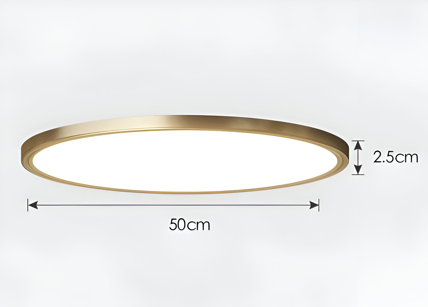BronzeHalo Deckenleuchte - Ultradünne Minimalistische Runde LED Deckenleuchte