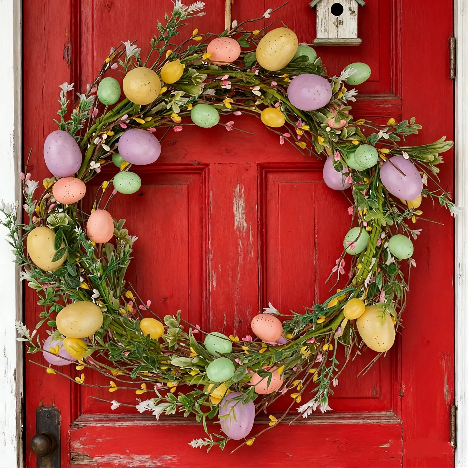 Bunter Festlicher Girlande - Künstlicher Seidenblumenkranz 1,7 Meter für Hochzeitsdekoration und Wohnzimmer 4