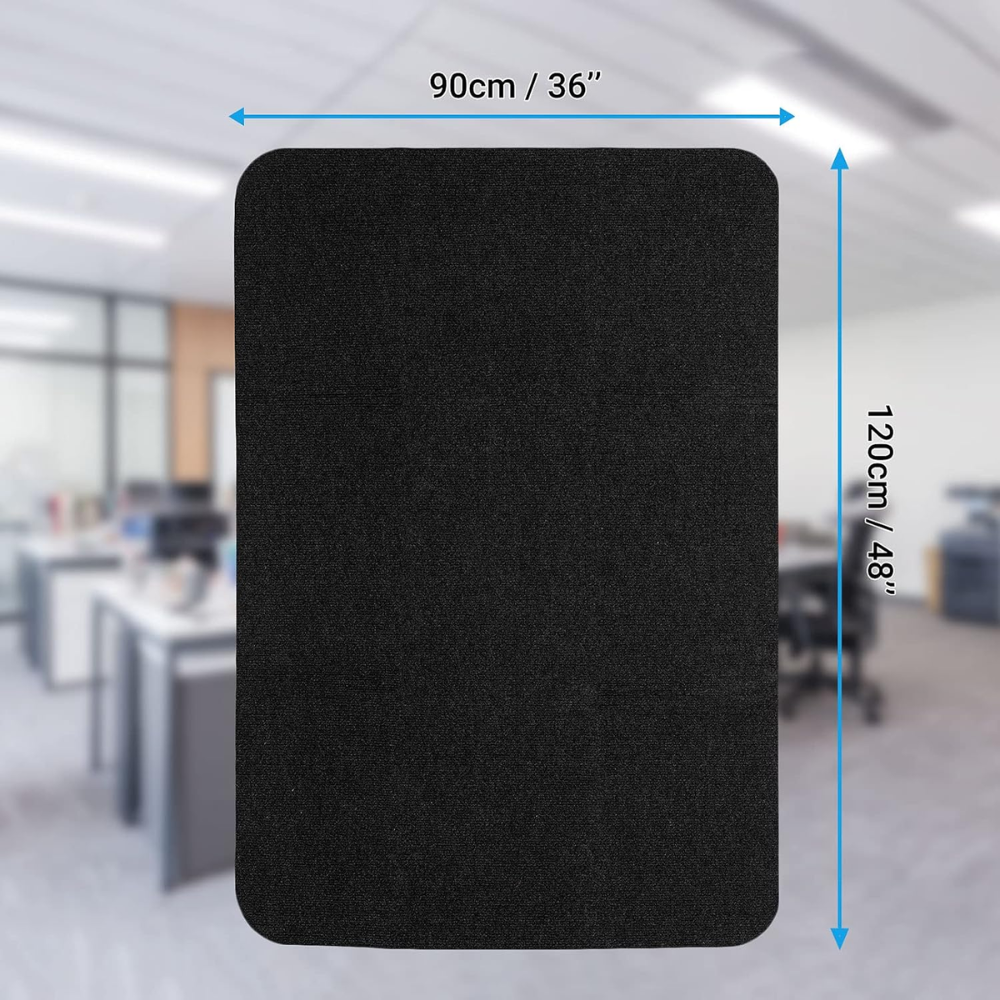 Bürostuhlunterlage für Hartböden 90x120 cm – Zuschneidbare Bodenschutzmatte für Schreibtisch, Büro & Homeoffice