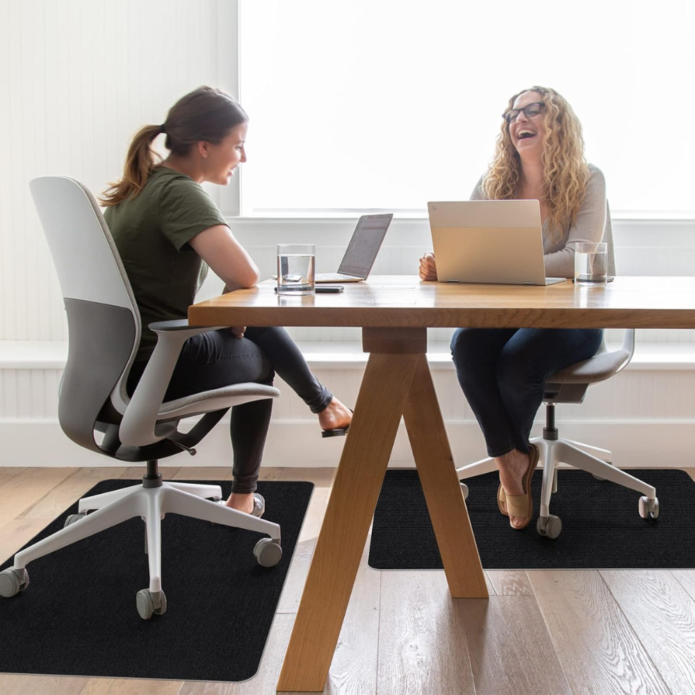 Bürostuhlunterlage für Hartböden 90x120 cm – Zuschneidbare Bodenschutzmatte für Schreibtisch, Büro & Homeoffice
