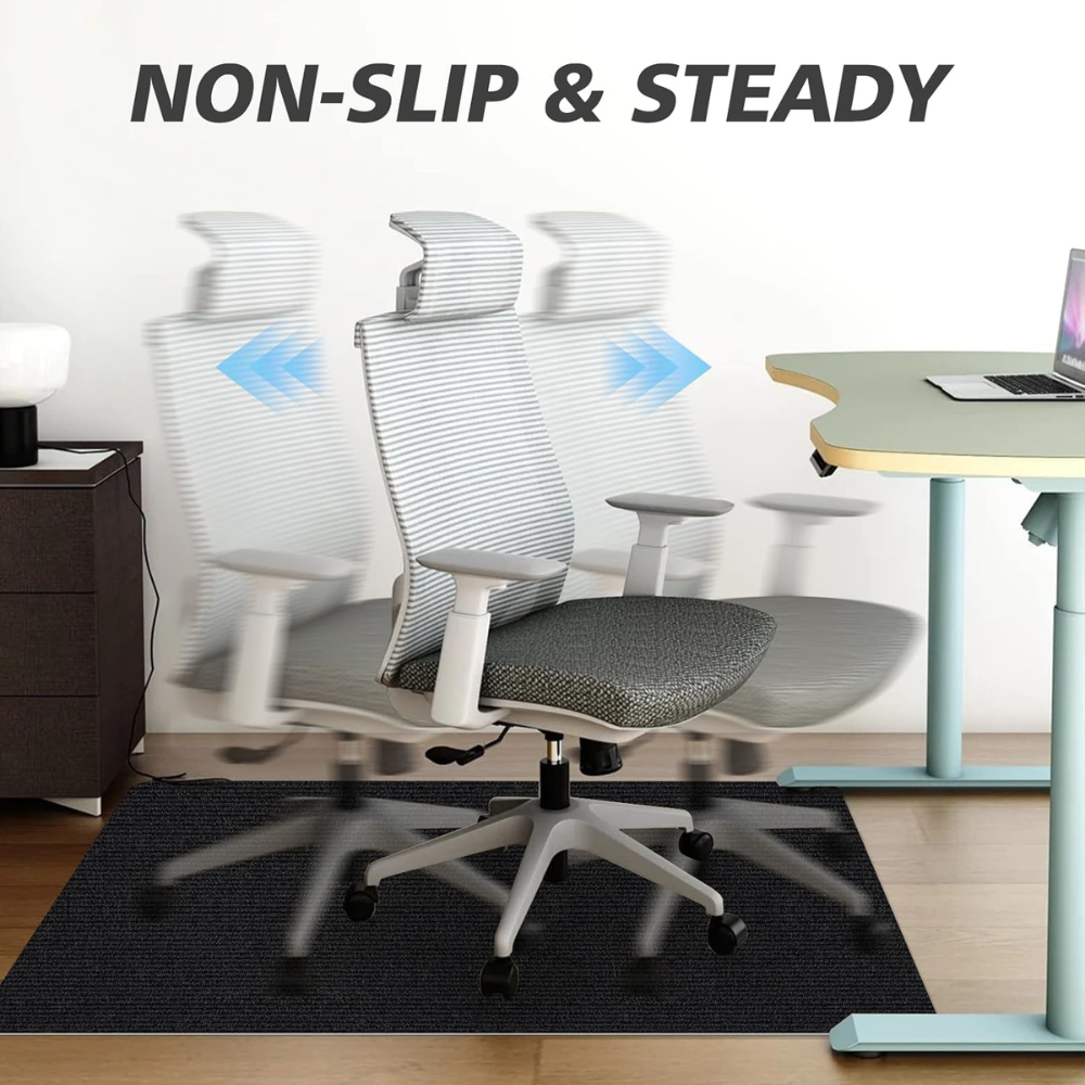 Bürostuhlunterlage für Hartböden 90x120 cm – Zuschneidbare Bodenschutzmatte für Schreibtisch, Büro & Homeoffice