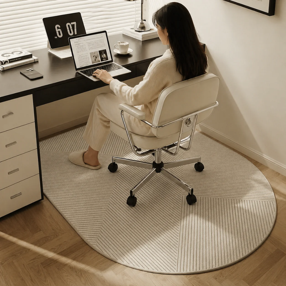 Bürostuhlunterlage für Hartböden – Rutschfeste Bodenschutzmatte für Schreibtisch, Drehstuhl & Homeoffice