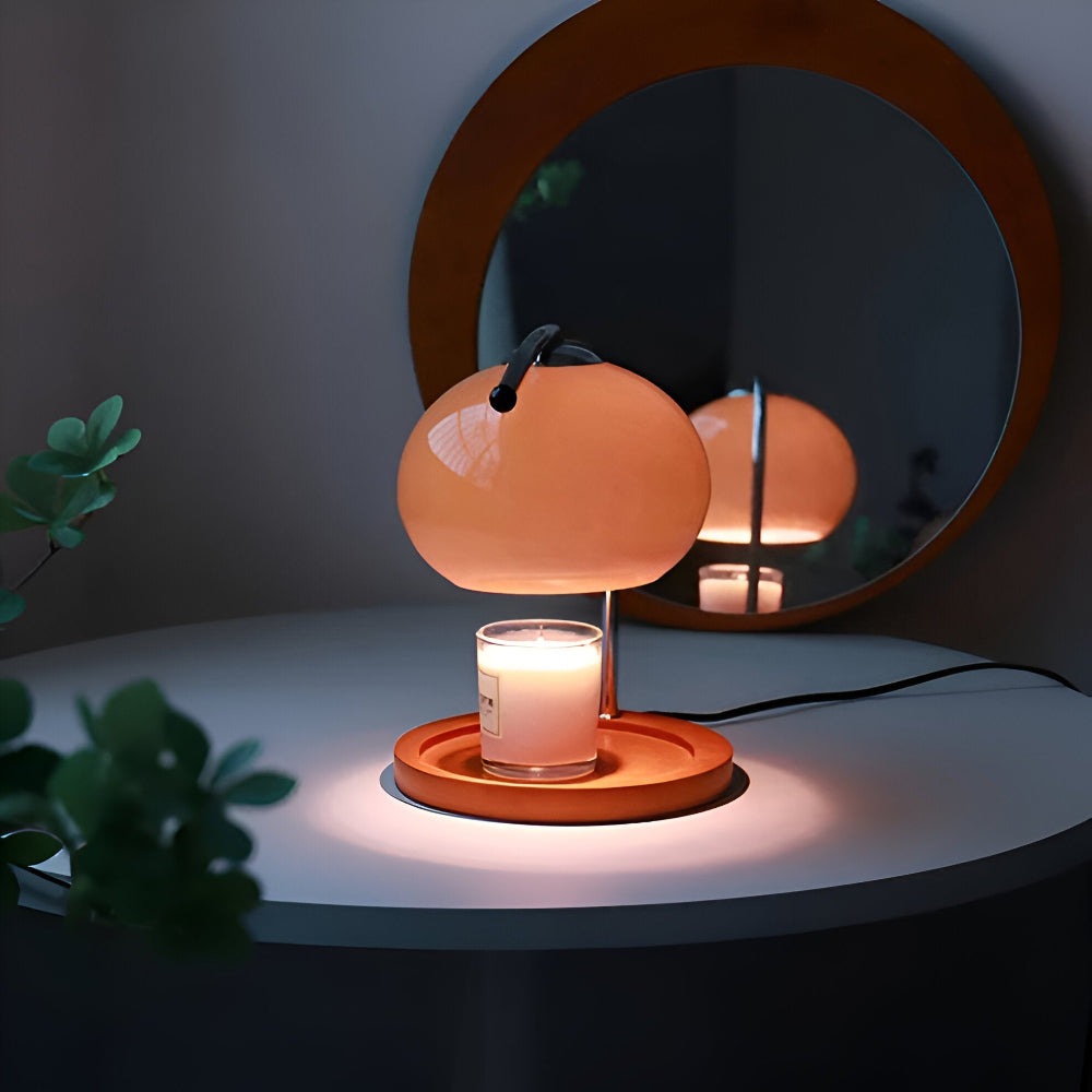 CandleGleam - Dimmbare Metall Glas Kerzenwärmer Lampe mit Retro-Charme