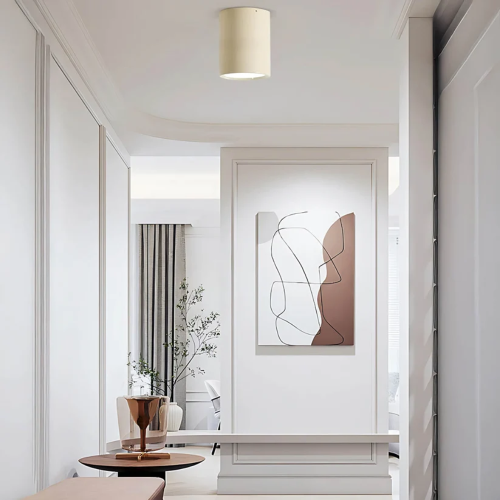 Zylindrische LED Aufbauleuchte im modernen Design - Effektive Spot-Deckenbeleuchtung für Wohnräume