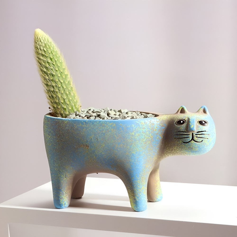 Charmante Katzen-Design Keramik Blumentöpfe für Pflanzen