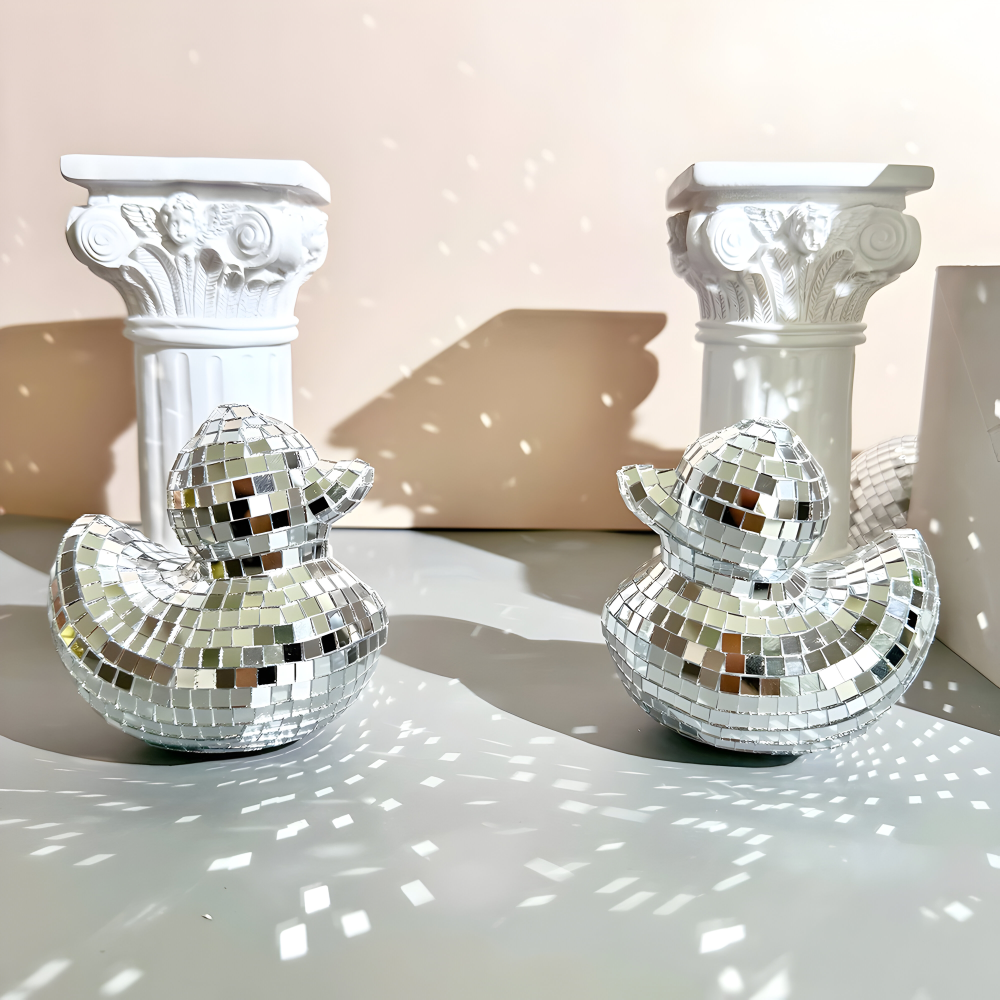 Charmanter Enten Spiegel Disco Ball - Handgemachte Dekorative Ornament für Trendige Schlafzimmer und Stilvolle Tischoberflächen