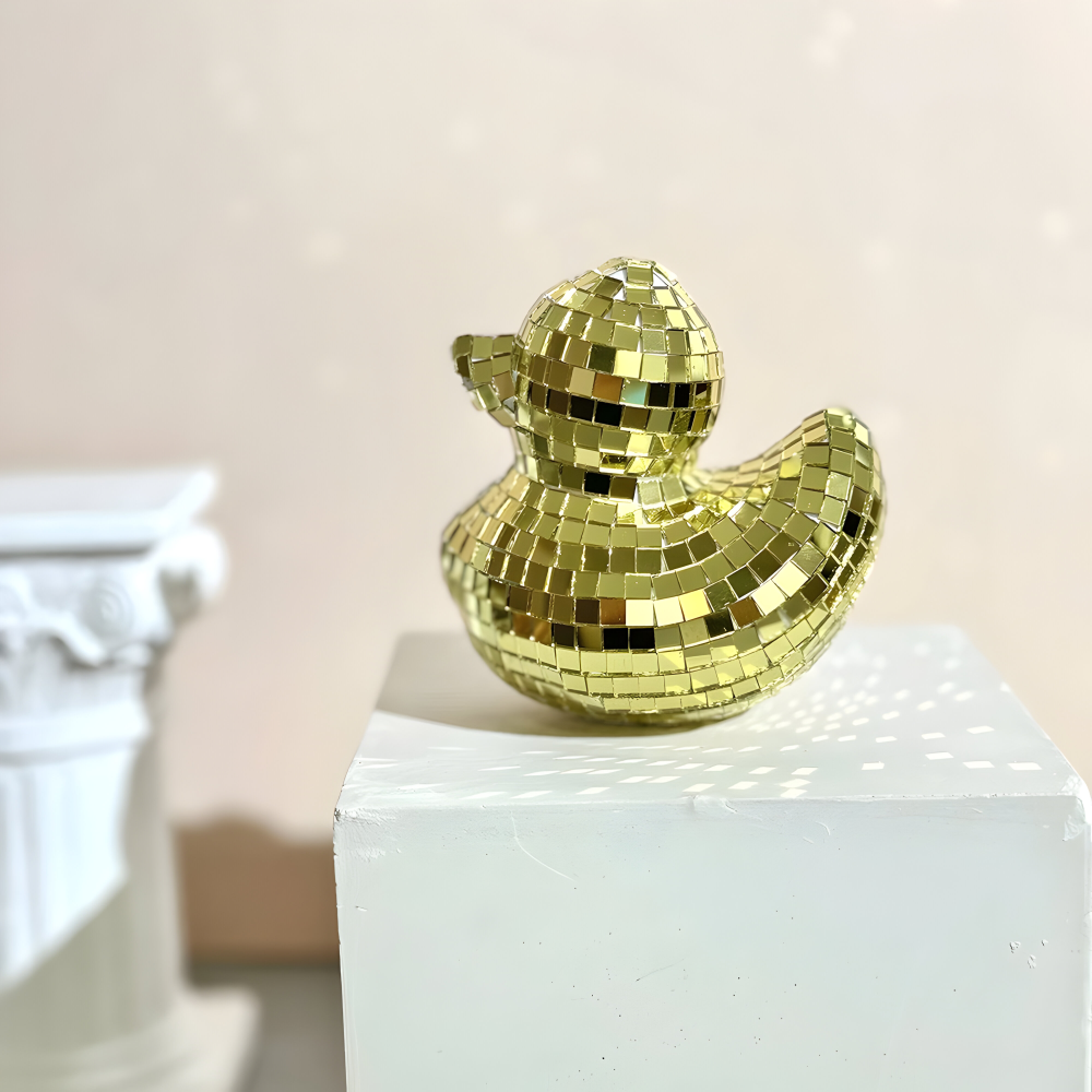 Charmanter Enten Spiegel Disco Ball - Handgemachte Dekorative Ornament für Trendige Schlafzimmer und Stilvolle Tischoberflächen