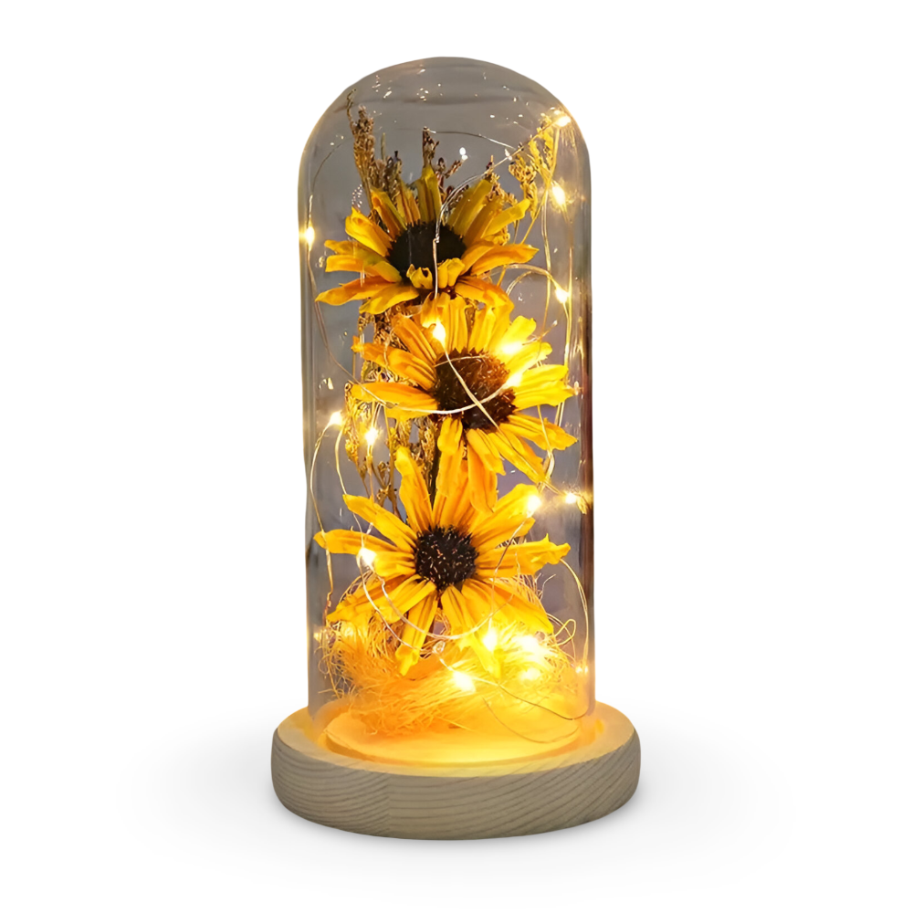 Bezaubernde Sonnenblumen LED Tischlampe für die Wohnkultur