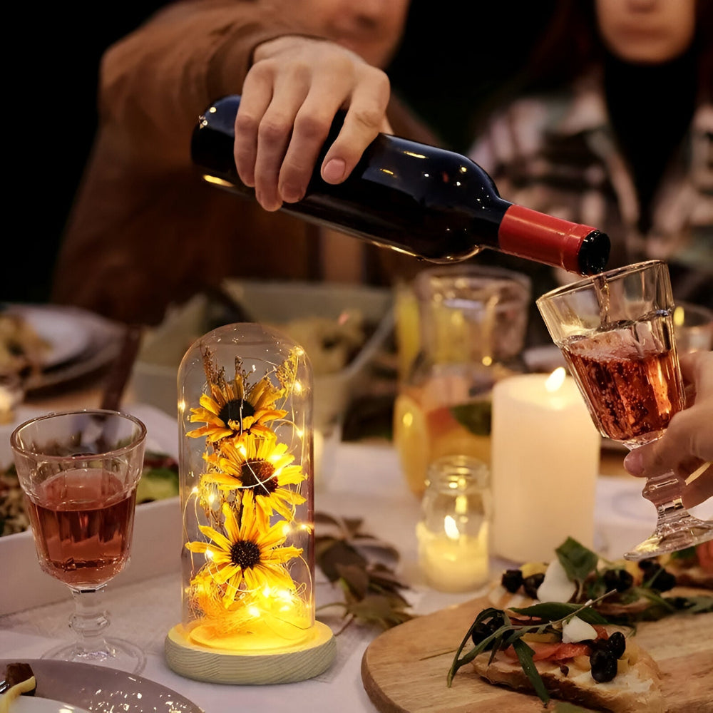 Bezaubernde Sonnenblumen LED Tischlampe für die Wohnkultur