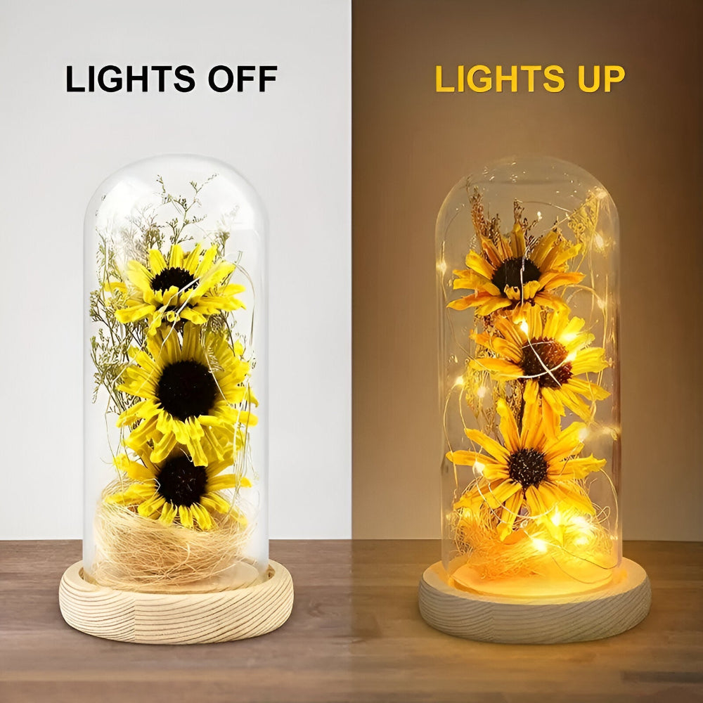 Bezaubernde Sonnenblumen LED Tischlampe für die Wohnkultur