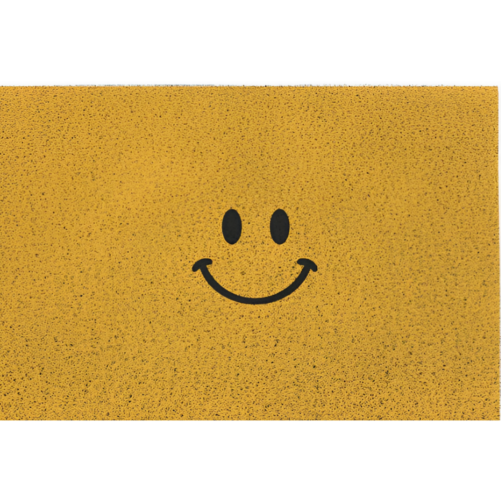 Cheeky Fussmatte - Niedlicher Smiley Bedruckter PVC Rutschfester Eingangsteppich