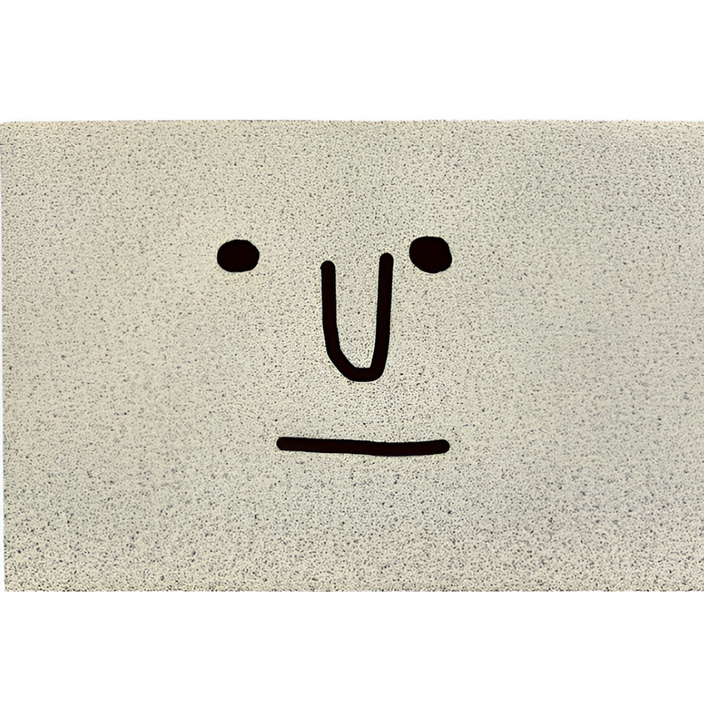 Cheeky Fussmatte - Niedlicher Smiley Bedruckter PVC Rutschfester Eingangsteppich