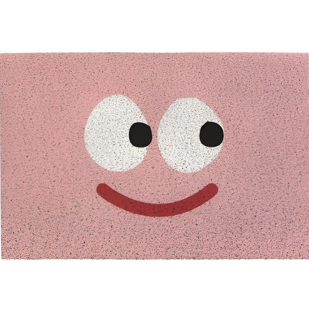 Cheeky Fussmatte - Niedlicher Smiley Bedruckter PVC Rutschfester Eingangsteppich