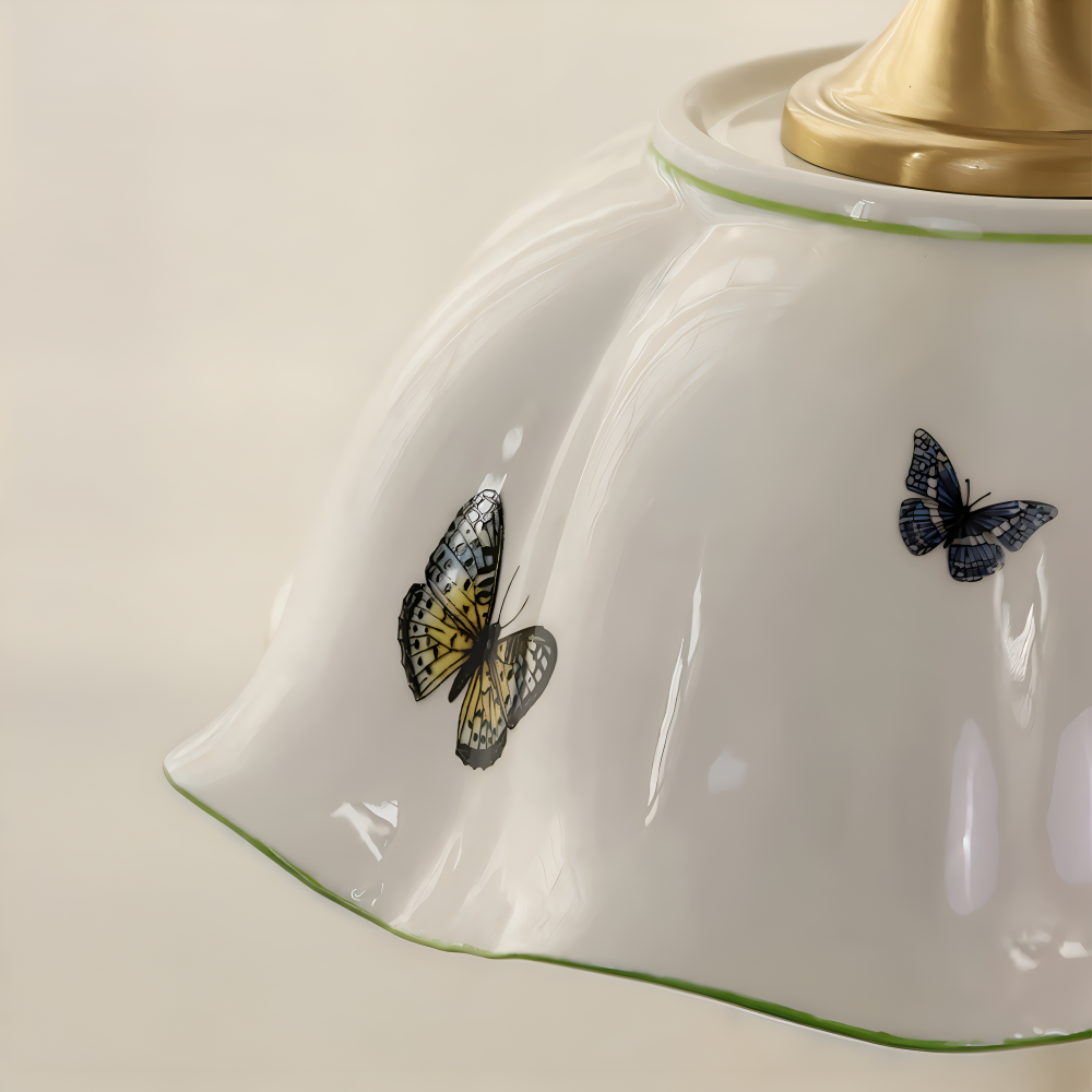 ChicBliss Pendelleuchte - Charmanter Schmetterling Keramik LED Hängelampe
