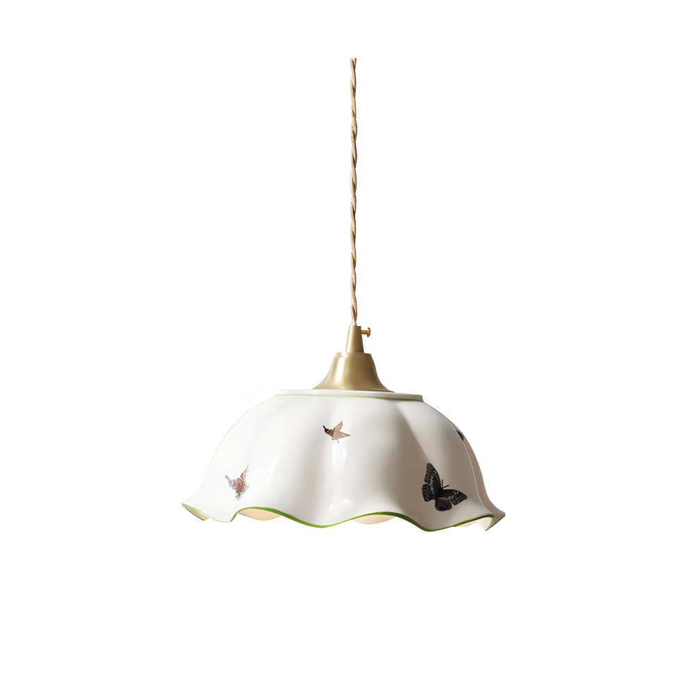 ChicBliss Pendelleuchte - Charmanter Schmetterling Keramik LED Hängelampe