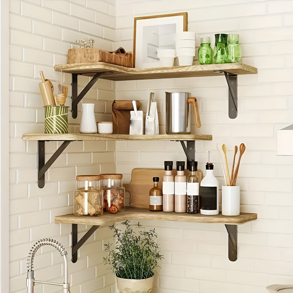 Chic Corner Holzregal - 3/5 Stück Sets Multifunktionale Rustikale Dekoration für Jeden Raum