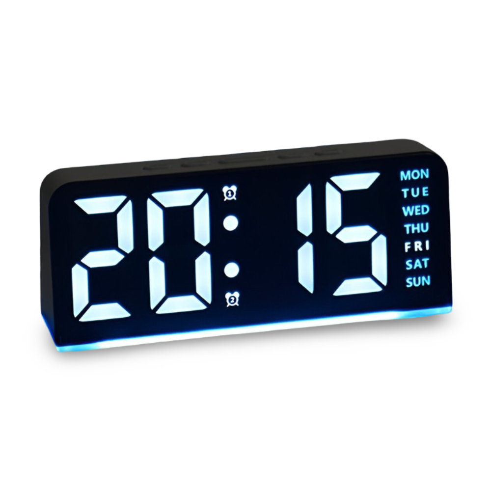 Schicker Silent LED Wecker mit Licht - Minimalistischer Digital Wecker für Zuhause, Büro, Schlafzimmer