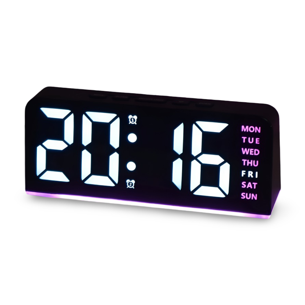 Schicker Silent LED Wecker mit Licht - Minimalistischer Digital Wecker für Zuhause, Büro, Schlafzimmer